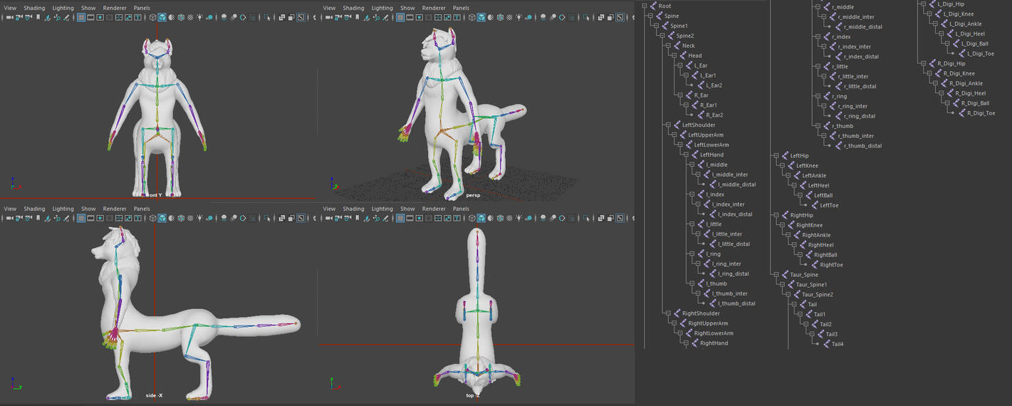 WIP Character model Rig